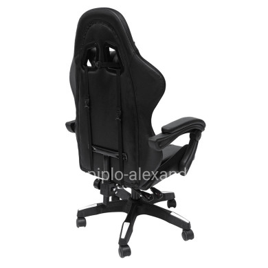 GAMING ARMCHAIR DARREN HM1203.04 BLACK-WHITE PVC 58.5x100x120Hcm.