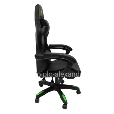 GAMING ARMCHAIR DARREN HM1203.03 BLACK-GREEN PVC 58.5x100x120Hcm.