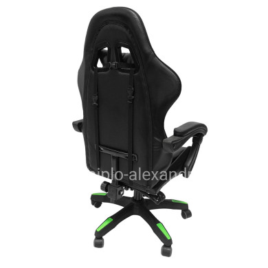 GAMING ARMCHAIR DARREN HM1203.03 BLACK-GREEN PVC 58.5x100x120Hcm.