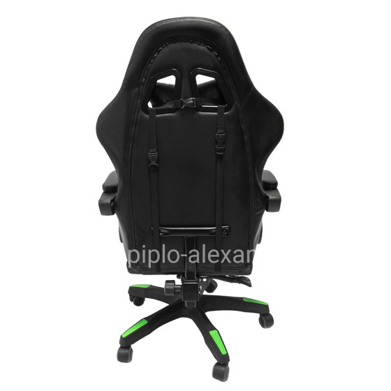 ΠΟΛΥΘΡΟΝΑ GAMING DARREN HM1203.03 ΜΑΥΡΟ-ΠΡΑΣΙΝΟ PVC 58.5x100x120Υεκ.