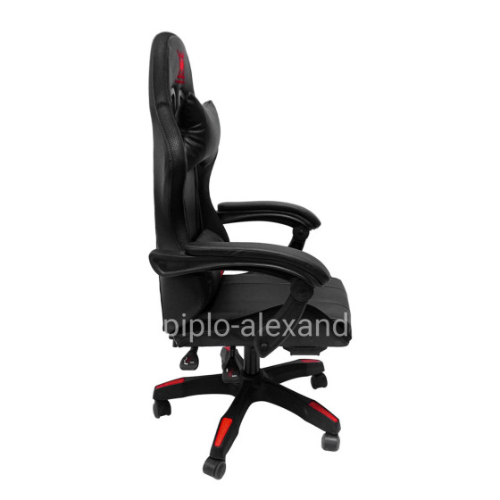 ΠΟΛΥΘΡΟΝΑ GAMING DARREN HM1203.01 ΜΑΥΡΟ-ΚΟΚΚΙΝΟ PVC 58.5x100x120Υεκ.