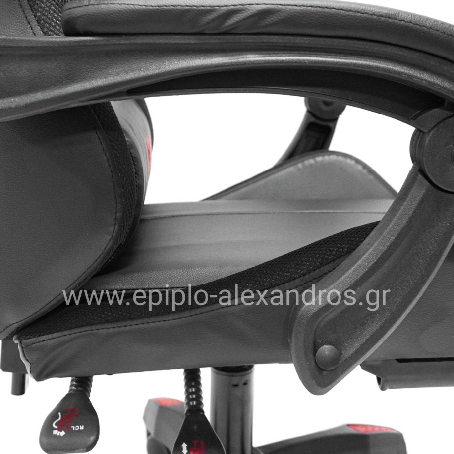 GAMING ARMCHAIR DARREN HM1203.01 BLACK-RED PVC 58.5x100x120Hcm.