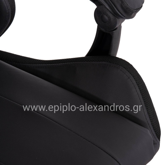 ΠΟΛΥΘΡΟΝΑ GAMING DARREN HM1203.01 ΜΑΥΡΟ-ΚΟΚΚΙΝΟ PVC 58.5x100x120Υεκ.