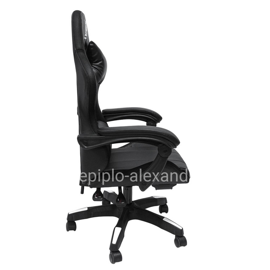 ΠΟΛΥΘΡΟΝΑ GAMING DARREN HM1203.10 ΜΑΥΡΟ-ΓΚΡΙ PVC 60x60x120Υεκ.
