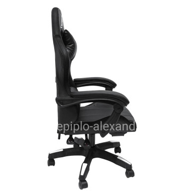 ΠΟΛΥΘΡΟΝΑ GAMING DARREN HM1203.10 ΜΑΥΡΟ-ΓΚΡΙ PVC 60x60x120Υεκ.