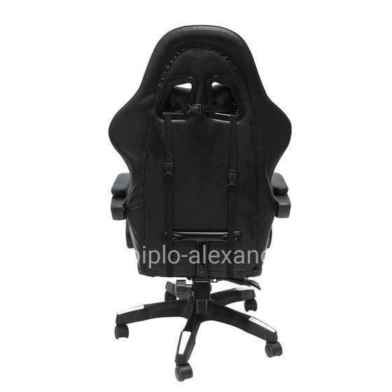 ΠΟΛΥΘΡΟΝΑ GAMING DARREN HM1203.10 ΜΑΥΡΟ-ΓΚΡΙ PVC 60x60x120Υεκ.