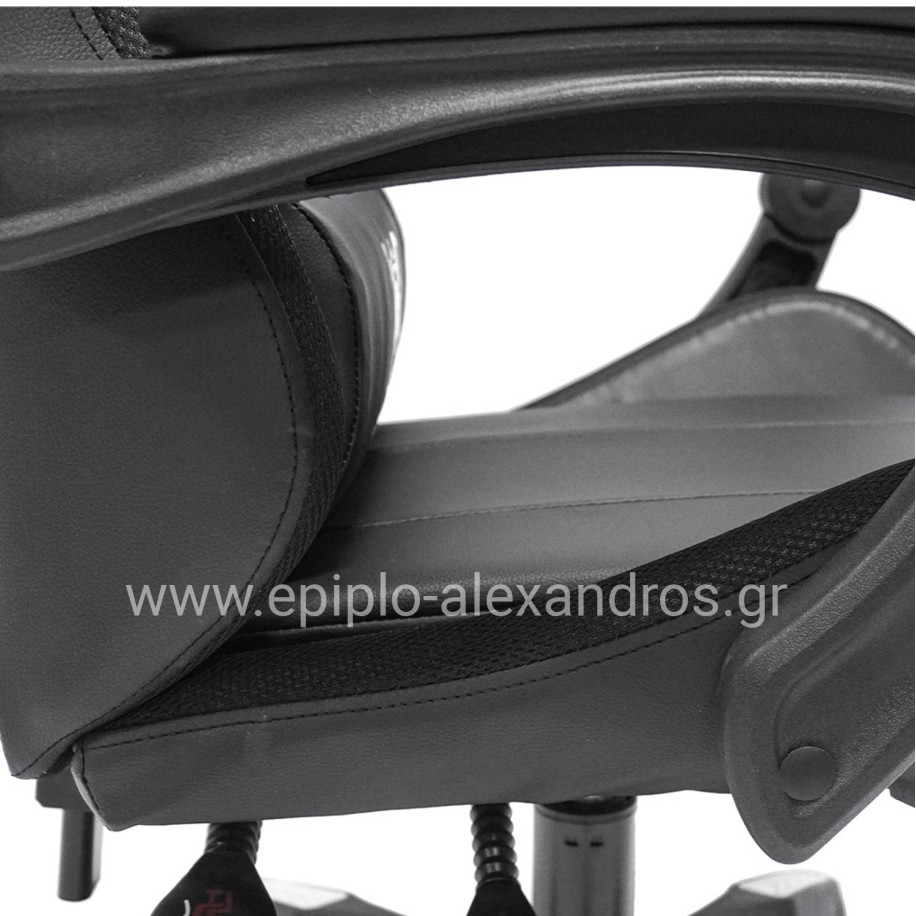 ΠΟΛΥΘΡΟΝΑ GAMING DARREN HM1203.10 ΜΑΥΡΟ-ΓΚΡΙ PVC 60x60x120Υεκ.
