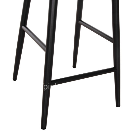 BAR STOOL ALUMINUM CAMDEN HM6142.01 ANTHRACITE WITH ECRU BACK CUSHION WITH PRINT PATTERN 56x60x108Hcm.