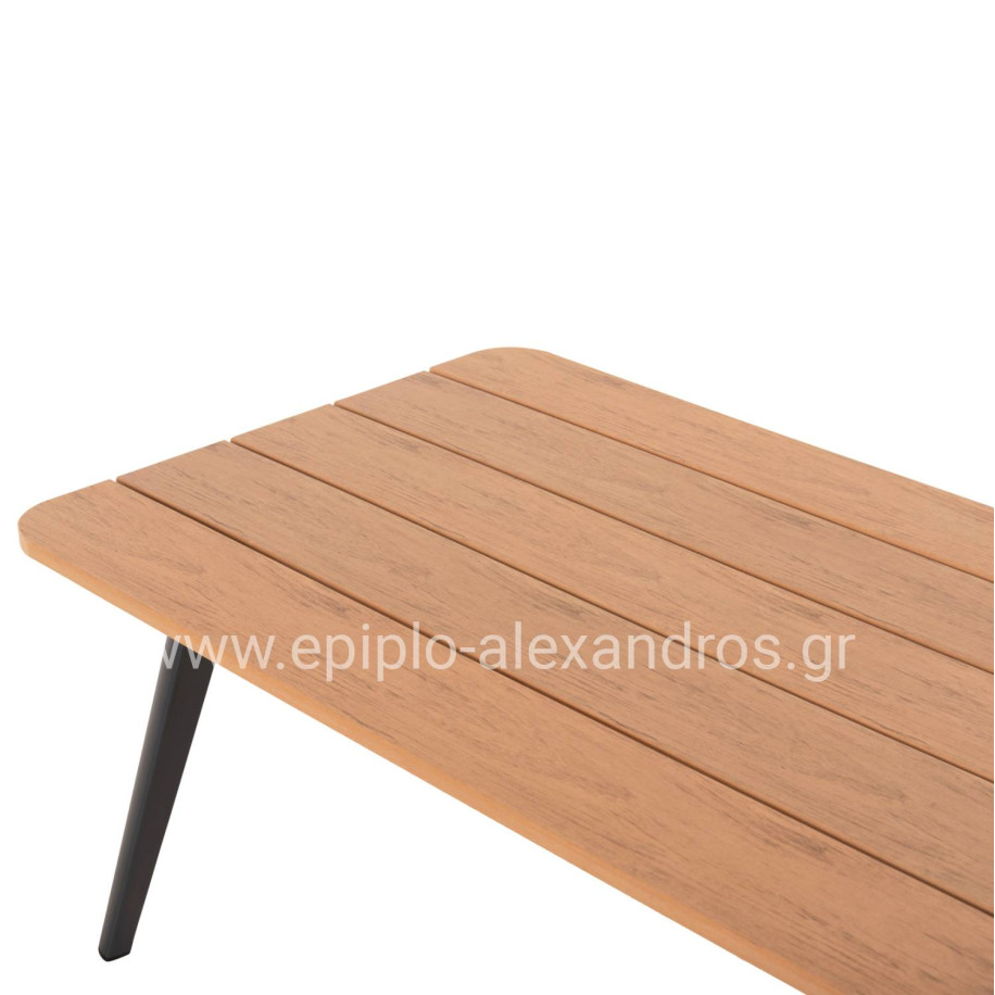 OUTDOOR CORNER LOUNGE SET MAERLY HM6140.02 ALUMINUM & CUSHIONS IN ANTHRACITE-BEIGE SYNTHETIC ROPE