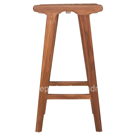BAR STOOL BUNDY HM6130 TEAK WOOD IN WALNUT 45x40x75Hcm.