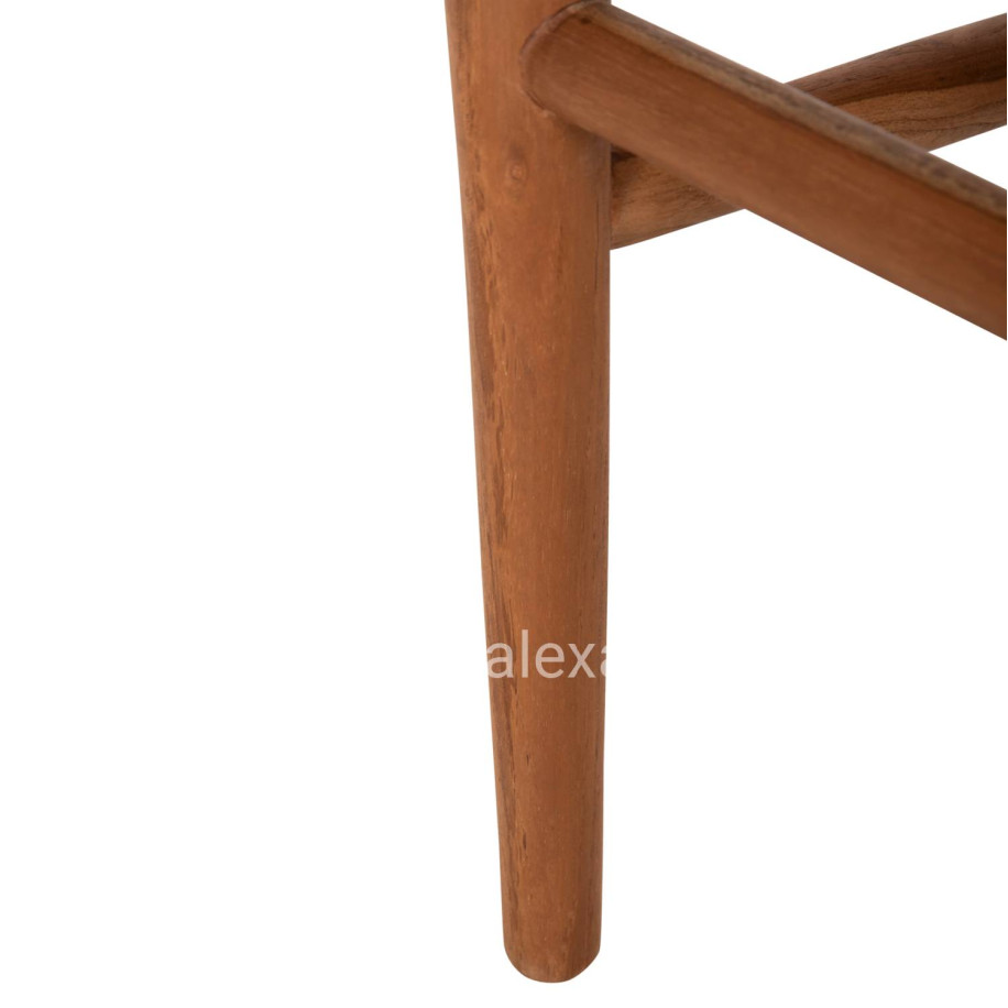 DINING ARMCHAIR ROSCO HM6132 TEAK WOOD IN NATURAL-VIRO ROPE IN BEIGE 56x54,5x78Hcm.