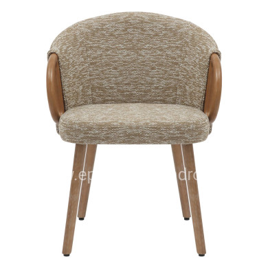 ΚΑΡΕΚΛΑ ΤΡΑΠΕΖΑΡΙΑΣ RIG HM9979.01 WHITE WASH ΞΥΛΟ ΟΞΙΑΣ-ΜΠΕΖ ΥΦΑΣΜΑ 59x58,5x72,5Υεκ.