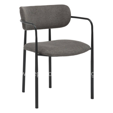 ΚΑΡΕΚΛΑ ΤΡΑΠΕΖΑΡΙΑΣ KRITTER HM9994.02 ΜΑΥΡΟ ΜΕΤΑΛΛΟ-ΣΚΟΥΡΟ ΓΚΡΙ ΥΦΑΣΜΑ 58x53x76Υεκ.