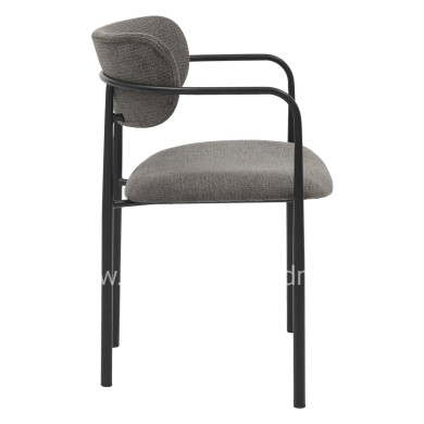 ΚΑΡΕΚΛΑ ΤΡΑΠΕΖΑΡΙΑΣ KRITTER HM9994.02 ΜΑΥΡΟ ΜΕΤΑΛΛΟ-ΣΚΟΥΡΟ ΓΚΡΙ ΥΦΑΣΜΑ 58x53x76Υεκ.