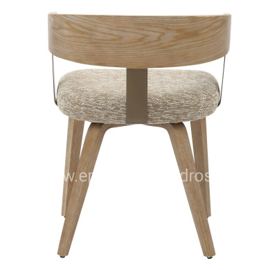 ΚΑΡΕΚΛΑ ΤΡΑΠΕΖΑΡΙΑΣ GALLEY HM9981.01 ΞΥΛΙΝΟΣ ΣΚΕΛΕΤΟΣ-ΜΠΕΖ ΥΦΑΣΜΑ 55,5x53,5x70Υεκ