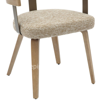 ΚΑΡΕΚΛΑ ΤΡΑΠΕΖΑΡΙΑΣ GALLEY HM9981.01 ΞΥΛΙΝΟΣ ΣΚΕΛΕΤΟΣ-ΜΠΕΖ ΥΦΑΣΜΑ 55,5x53,5x70Υεκ