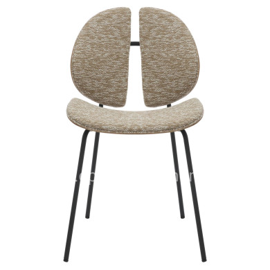 ΚΑΡΕΚΛΑ ΤΡΑΠΕΖΑΡΙΑΣ LUNGS HM9982.01 ΜΑΥΡΟ ΜΕΤΑΛΛΟ-ΜΠΕΖ ΥΦΑΣΜΑ 49x53,5x80Υεκ.