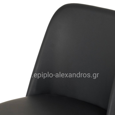 DINING CHAIR FURLAN HM9944.01 RUBBERWOOD-BLACK PU 54,5x58x86Hcm.