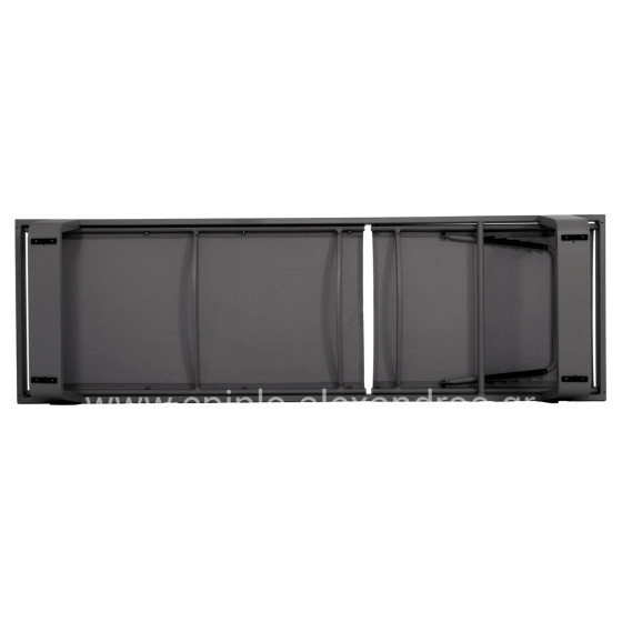 ALUMINUM SUNBED RICKON WITH TESLIN FABRIC HM6292.01 GREY COLOR 198x61,5x97Hcm.