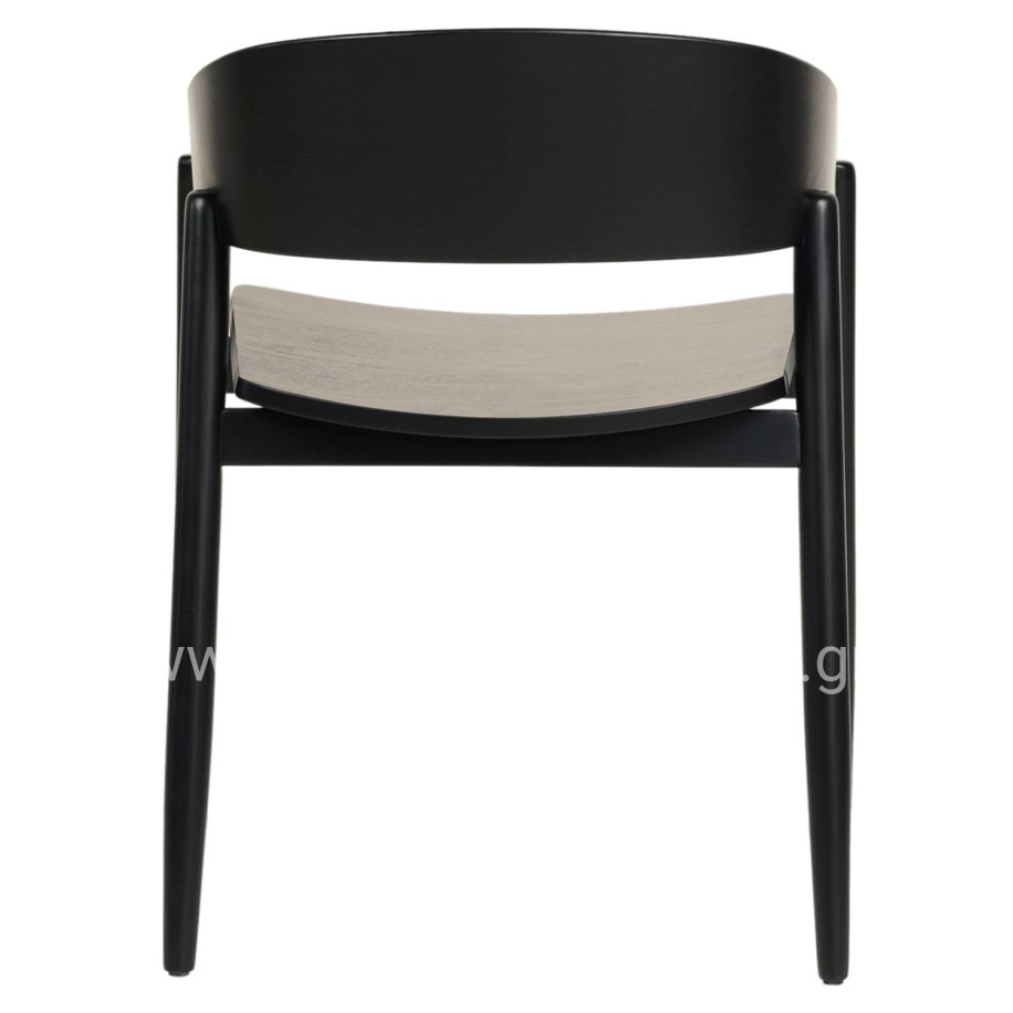 DINING CHAIR CANOP HM9950.02 ASHWOOD IN BLACK COLOR 56,5x61x74Hcm.