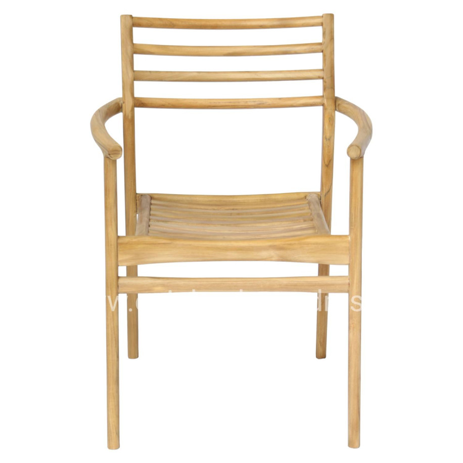 ΠΟΛΥΘΡΟΝΑ MOOSEN HM9936 ΜΑΣΙΦ ΞΥΛΟ TEAK ΣΕ ΦΥΣΙΚΟ 59x60x78,5Υ