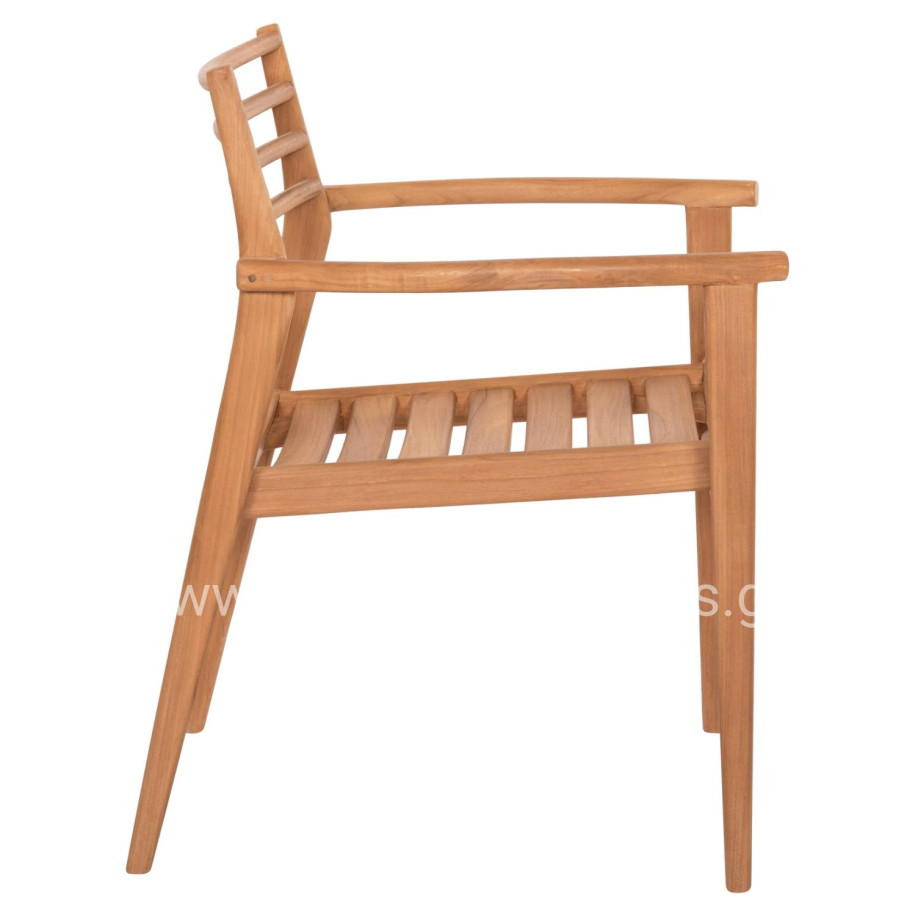 ARMCHAIR MOOSEN HM9936 SOLID TEAK WOOD IN NATURAL 59x60x78.5H