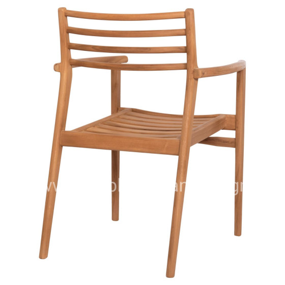 ARMCHAIR MOOSEN HM9936 SOLID TEAK WOOD IN NATURAL 59x60x78.5H