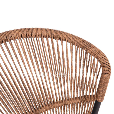 ALUMINUM CHAIR LYNN HM6267.01 ANTHRACITE FRAME-P.E. RATTAN IN NATURAL COLOR 57x61x79Hcm.