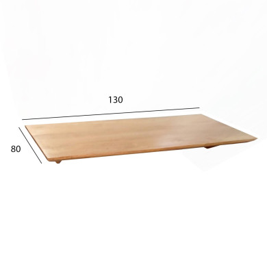 TABLETOP RECTANGULAR HM6138 SOLID TEAK WOOD IN NATURAL COLOR 130x80.5x2.5(thickness)cm.