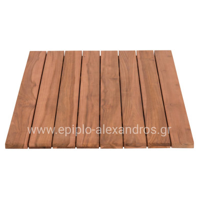 TABLETOP RECTANGULAR HM6138 SOLID TEAK WOOD IN NATURAL COLOR 130x80.5x2.5(thickness)cm.