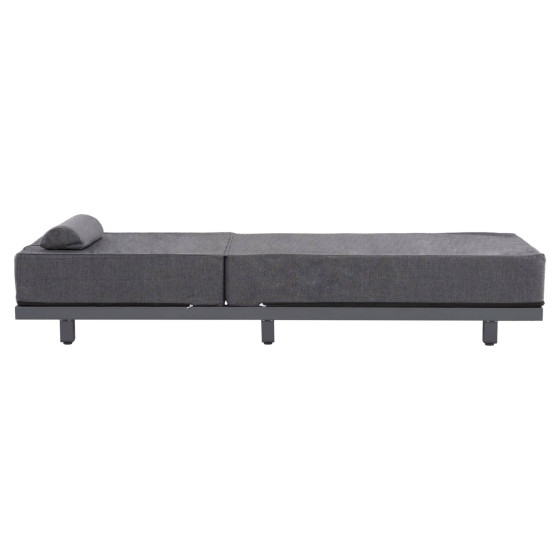 PROFESSIONAL SUNLOUNGER JESSIE HM10714.03 DARK GREY ALUMINUM & CUSHION 200x71x79Hcm.