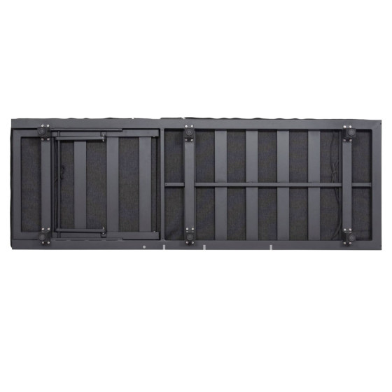 ΕΠΑΓΓΕΛΜ. ΞΑΠΛΩΣΤΡΑ JESSIE HM10714.03 ΣΚΟΥΡΟ ΓΚΡΙ ΑΛΟΥΜ.& ΜΑΞΙΛΑΡΙ 200x71x79Υεκ