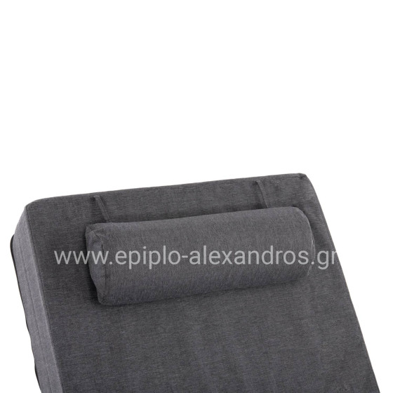PROFESSIONAL SUNLOUNGER JESSIE HM10714.03 DARK GREY ALUMINUM & CUSHION 200x71x79Hcm.