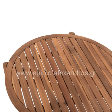 OUTDOOR LOUNGE SET 4PCS SANJI HM6219 ACACIA WOOD-ALUMINUM FRAME-ROPE