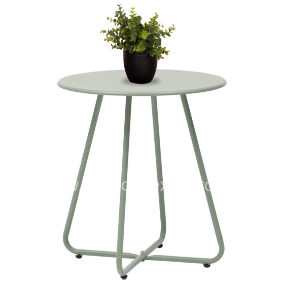 SIDE TABLE ROUND SAMMON HM6271.06 METAL IN PISTACHIO GREEN COLOR Φ45x50Hcm.