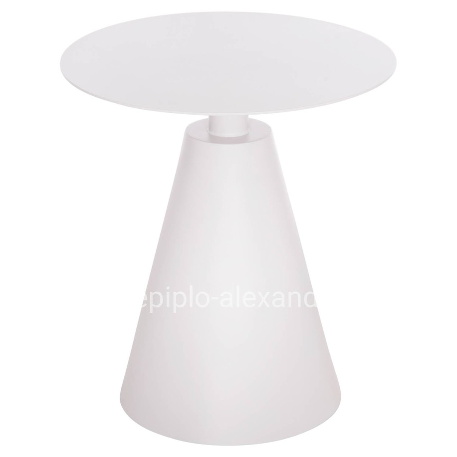 OUTDOOR ROUND SIDE TABLE SERA HM6270.02 ALUMINUM IN WHITE Φ50x56Hcm.