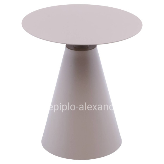 OUTDOOR ROUND SIDE TABLE SERA HM6270.03 ALUMINUM IN CAPPUCCINO COLOR Φ50x56Hcm.