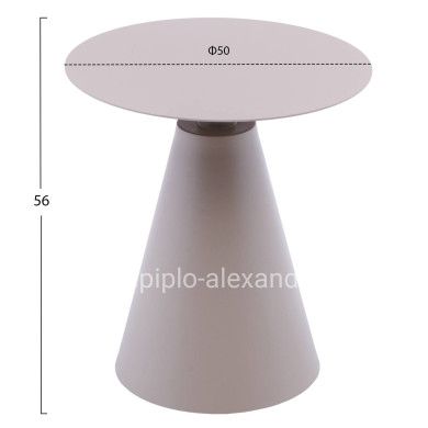 OUTDOOR ROUND SIDE TABLE SERA HM6270.03 ALUMINUM IN CAPPUCCINO COLOR Φ50x56Hcm.