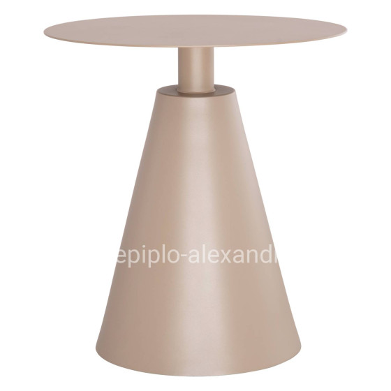 OUTDOOR ROUND SIDE TABLE SERA HM6270.03 ALUMINUM IN CAPPUCCINO COLOR Φ50x56Hcm.