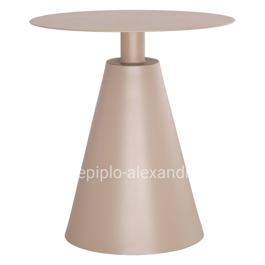 OUTDOOR ROUND SIDE TABLE SERA HM6270.03 ALUMINUM IN CAPPUCCINO COLOR Φ50x56Hcm.