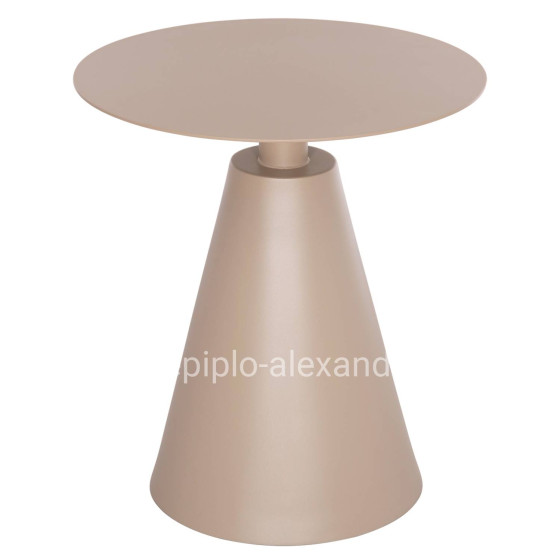 OUTDOOR ROUND SIDE TABLE SERA HM6270.03 ALUMINUM IN CAPPUCCINO COLOR Φ50x56Hcm.