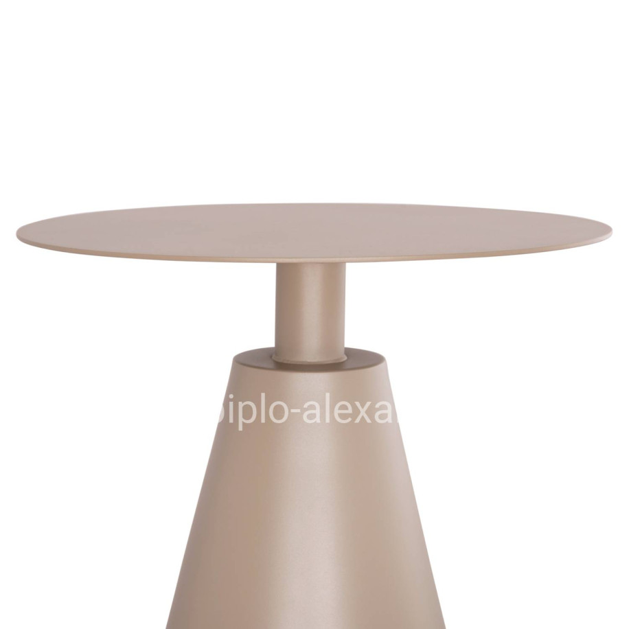 OUTDOOR ROUND SIDE TABLE SERA HM6270.03 ALUMINUM IN CAPPUCCINO COLOR Φ50x56Hcm.