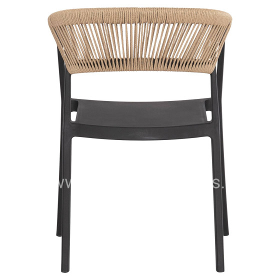 ΠΟΛΥΘΡΟΝΑ ΠΟΛΥΠΡΟΠΥΛΕΝΙΟΥ BOGI HM6240.02 ΜΑΥΡΗ ΜΕ ΜΠΕΖ ΣΧΟΙΝΙ 54x53x75Υεκ.