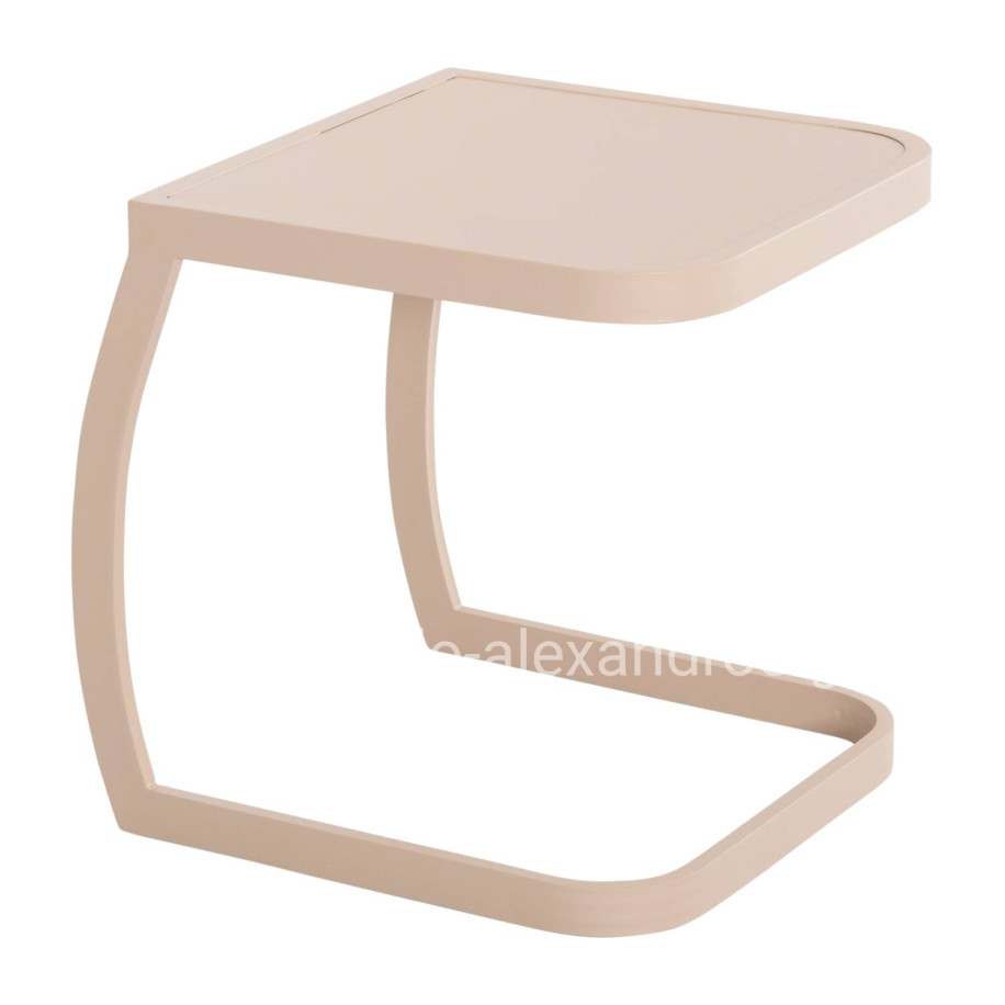 SUNBED SIDE TABLE RICKON HM6324.04 ALUMINUM IN CHAMPAGNE COLOR 45x48x49,5Hcm.