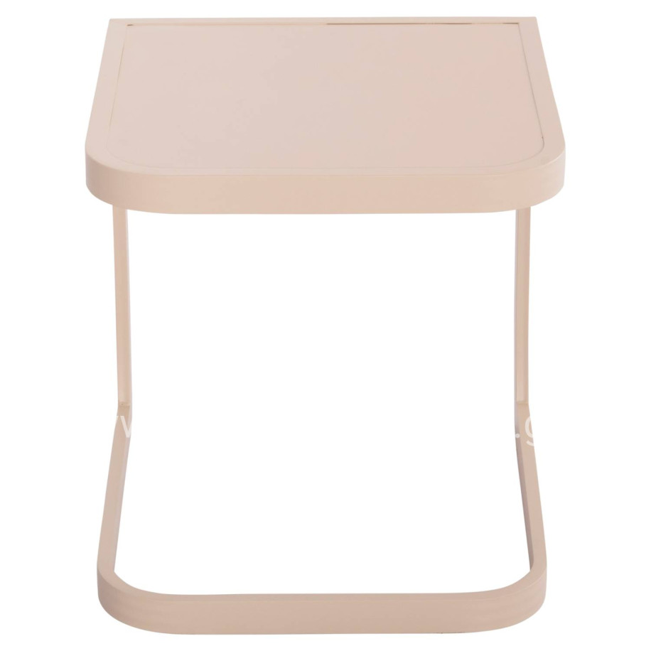 SUNBED SIDE TABLE RICKON HM6324.04 ALUMINUM IN CHAMPAGNE COLOR 45x48x49,5Hcm.