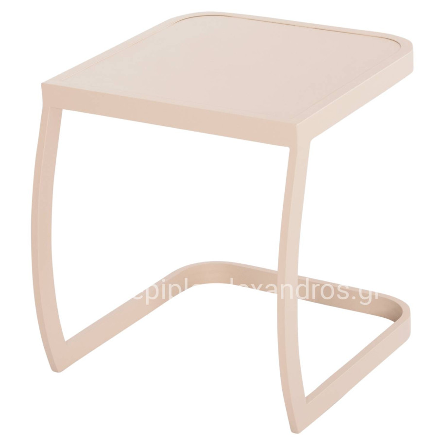 SUNBED SIDE TABLE RICKON HM6324.04 ALUMINUM IN CHAMPAGNE COLOR 45x48x49,5Hcm.