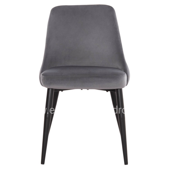 ΚΑΡΕΚΛΑ SERENITY HM8527.11 ΒΕΛΟΥΔΟ ΓΚΡΙ ΜΕ ΜΑΥΡΑ ΜΕΤΑΛΛΙΚΑ ΠΟΔΙΑ 51x54x83,5Υεκ.