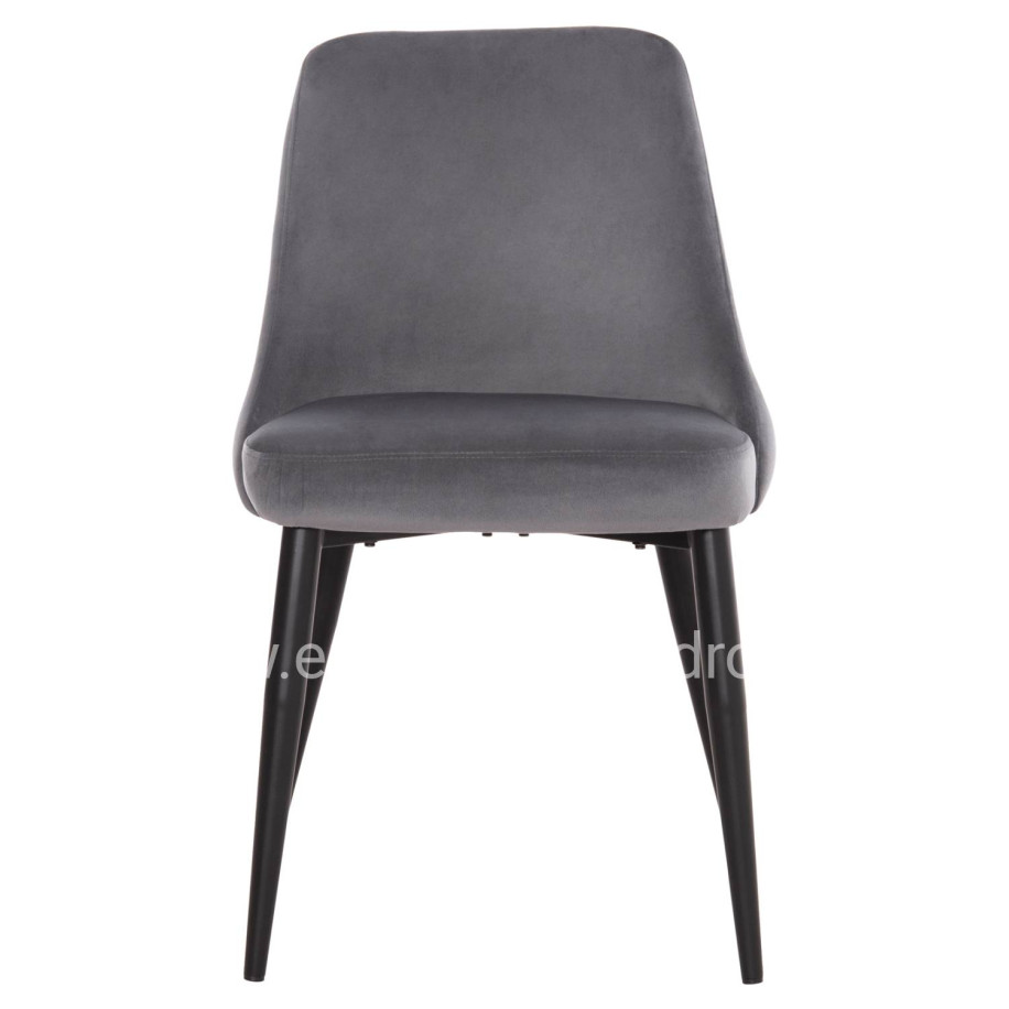 ΚΑΡΕΚΛΑ SERENITY HM8527.11 ΒΕΛΟΥΔΟ ΓΚΡΙ ΜΕ ΜΑΥΡΑ ΜΕΤΑΛΛΙΚΑ ΠΟΔΙΑ 51x54x83,5Υεκ.