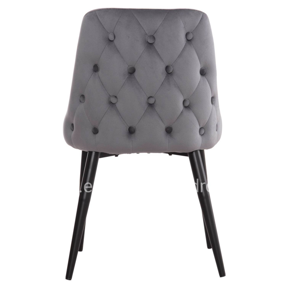 ΚΑΡΕΚΛΑ SERENITY HM8527.11 ΒΕΛΟΥΔΟ ΓΚΡΙ ΜΕ ΜΑΥΡΑ ΜΕΤΑΛΛΙΚΑ ΠΟΔΙΑ 51x54x83,5Υεκ.