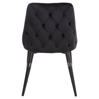 ΚΑΡΕΚΛΑ SERENITY HM8527.14 ΒΕΛΟΥΔΟ ΜΑΥΡΟ ΜΕ ΜΑΥΡΑ ΜΕΤΑΛΛΙΚΑ ΠΟΔΙΑ 51x54x83,5Υεκ.